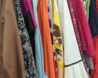 Clothes, shoes, belts, scarves