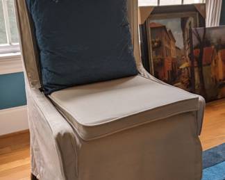 Slipcovered chair