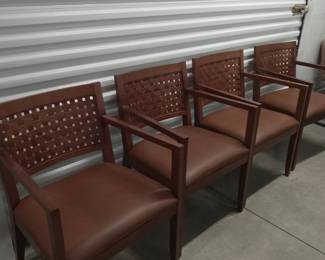 4-Woven wooden chairs