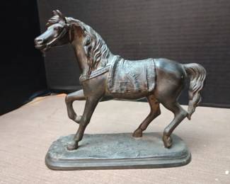 Bronzed Cast Metal Arabian Horse