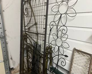 Yard art pieces  and daybed