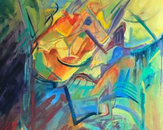 #44, "Refraction", oil painting on canvas, 36" x 44"