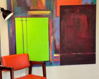 MCM chair, #76, oil painting on canvas, 60" x 60"