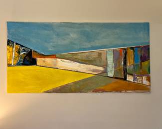 #85, Modern Architecture, oil on canvas, 48" x 24"