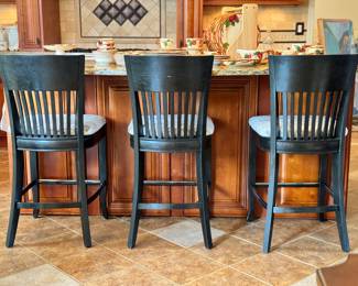 Bar stools, upholstered, 24" seat height