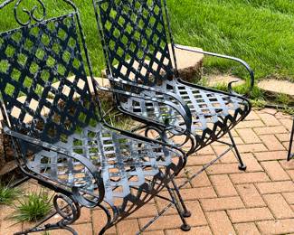 Wrought iron chairs (4 total)