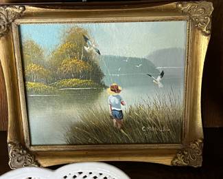 Original oil, signed, framed by C. Manuel
