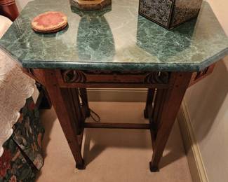 Granite Slab Top Vintage Table 