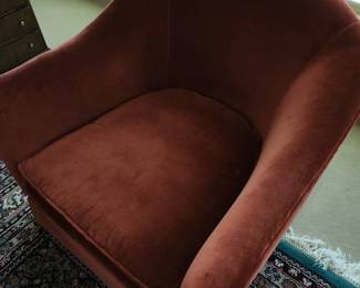 Rust/Red Velveteen Club Chairs