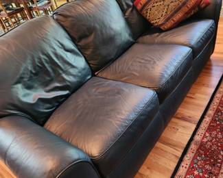 Blue Tone Fabulous Leather Sofa - High Quality.  Great Condition. 