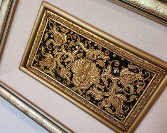 'Wedding Pillow' piece framed 