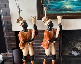 Pair of antique Frederick Cooper floor lamps