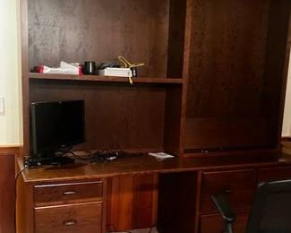 Solid wood Amish custom hutch with drawers