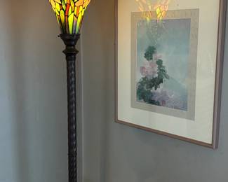 Stained glass torchiere