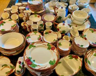 Massive collection of Franciscan China Apple pattern