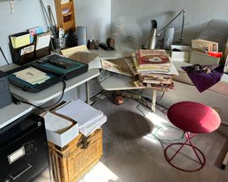 Office supplies and tables