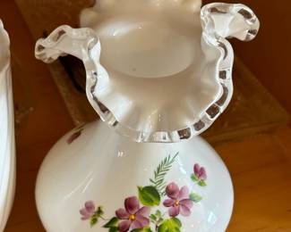 Fenton glass vase