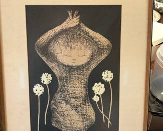 Kawano Kaoru, Japanese (1916 -1965), "Seed (Tanpopo)," 1950, woodblock print
