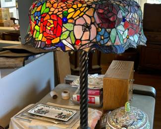 Stained glass floor lamp