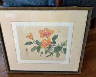 Framed asian art