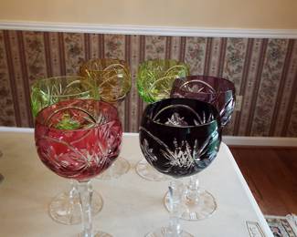Ajka Crystal Wine Glasses