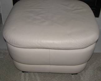 Leather ottoman