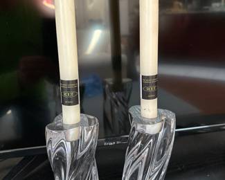 Baccarat candle stick holders