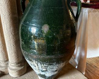 French Confit pots.  Rare green glaze