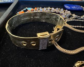 Diamond and gold bracelet