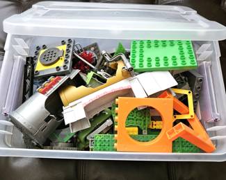 Small Tub of Assorted MEGA BLOKS - Seem to be Teenage Mutant Ninja Turtle Theme