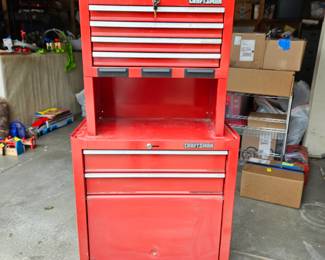 Sears Craftsman Rolling Tool Chest w/ Key to Lock Top & Bottom - 27"W x 14"D x 53"T