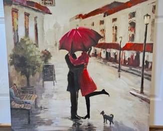 Large Contemporary Style Wall Art - Stretched Canvas over Wood Block Frame 40" x 40"