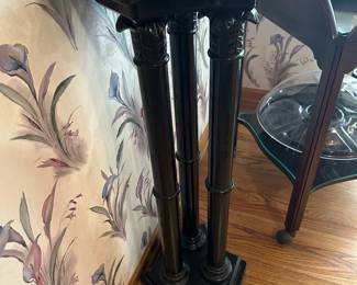 Antique ITALIAN Carved Marble Three-Column Pedestal