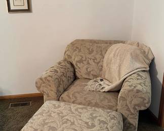 BERNHARDT Oversized Armchair with Ottoman