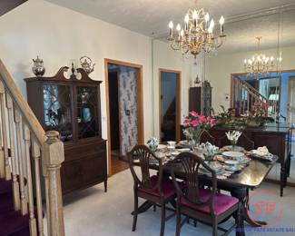 Mahogany DUNCAN PHYFE Style Dining Room Furniture Set