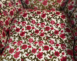 1940's Antique Hand Carved Parlor Tub Chair