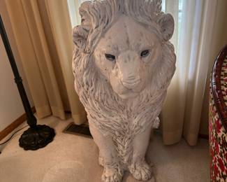 Large Ceramic Lion Sculpture