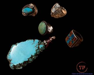 Sterling SILVER and Turquoise Jewelry