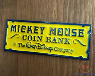 MICKEY MOUSE 60th Anniversary Mechanical Bank in Original Wood Crate Box