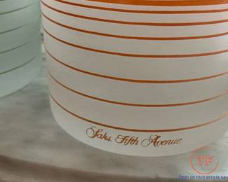 SAKS FIFTH AVENUE MCM Style Glass Tumblers
