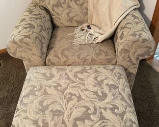 BERNHARDT Oversized Armchair with Ottoman