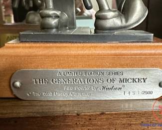 Hudson Pewter Limited Edition 1928 Steamboat Willie "Generations of Mickey"