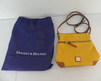 Genuine Dooney & Bourke Pebble Grain Leather Crossbody - Mustard - NWT