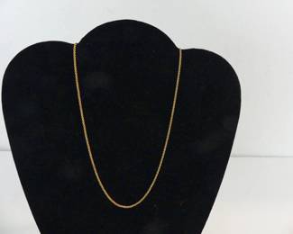 18k Gold 18" Bracelet Clasp Chain - TW 5.1g