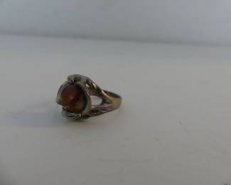 Vintage Sterling Mexican Fire Opal Ring - Size 7½ - TW 5.6g