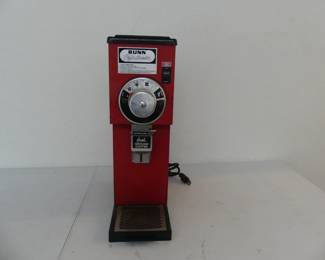 Vintage Bunn-o-Matic G1 120v Bulk Coffee Grinder - 8 Grind Settings & 1-Pound Hopper - Red - 7½" x 15¾" x 22"