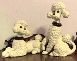 Ceramic Poodles - ca. 1950's