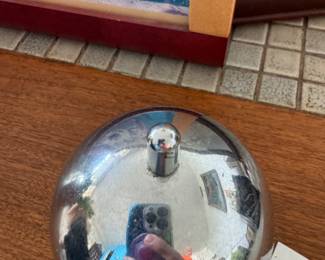 Antique steel ashtray