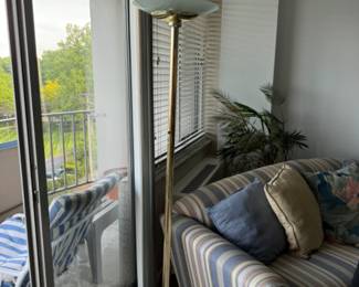 Brass floor lamp