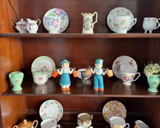Beautiful antique teacups and saucers